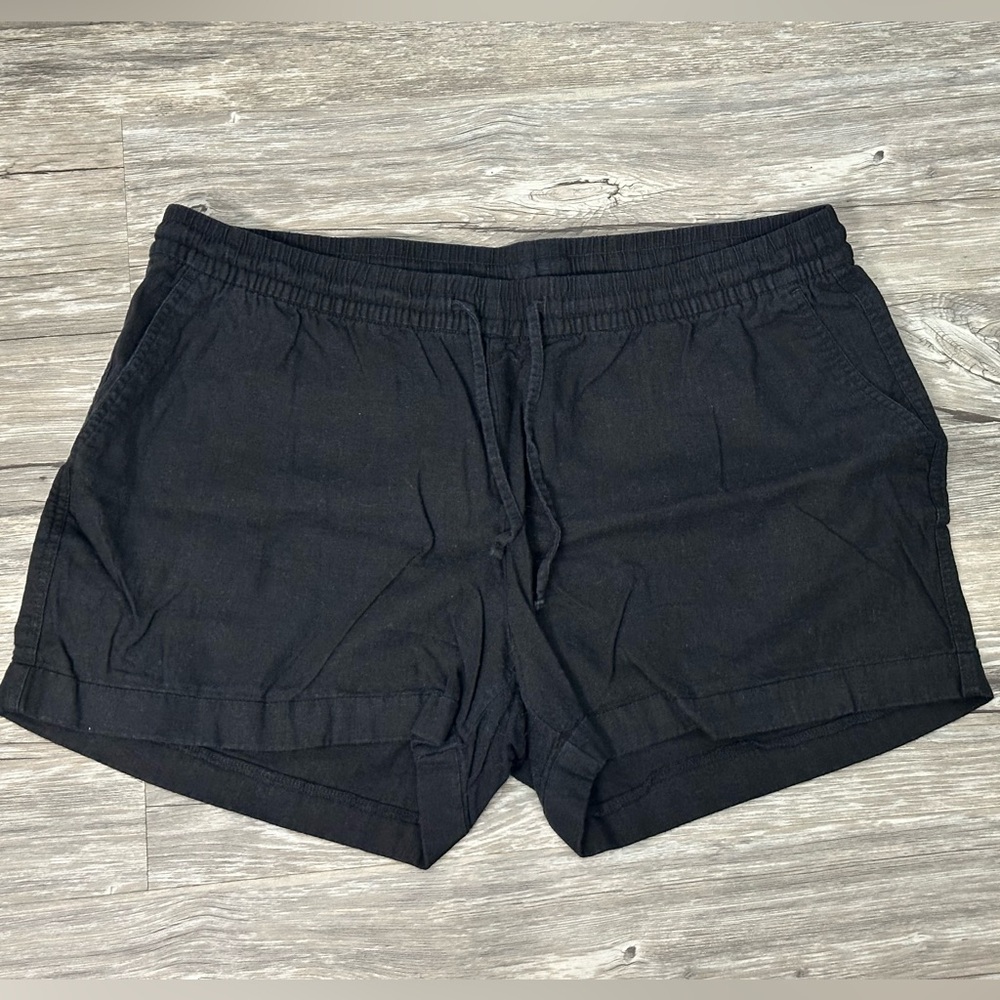 Old Navy Black Linen Blend Shorts size XL